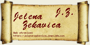 Jelena Zekavica vizit kartica